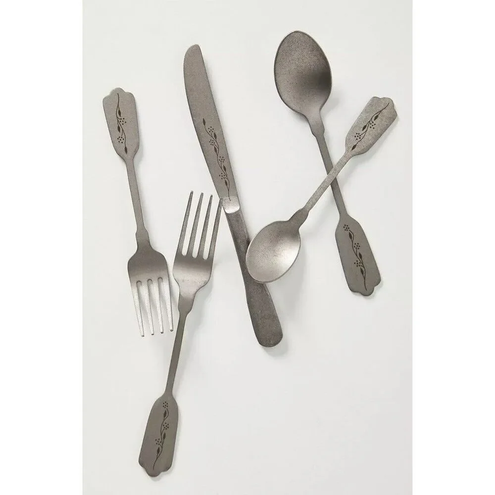 ANTHROPOLOGIE Hammond Flatware Better Shared Five-Piece Place Setting NEW